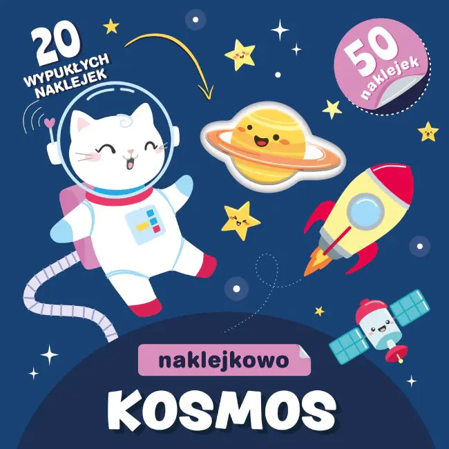 Książka - KSIAZECZKA EDUK 240X240 KOSMOS NAKLEJ AWM