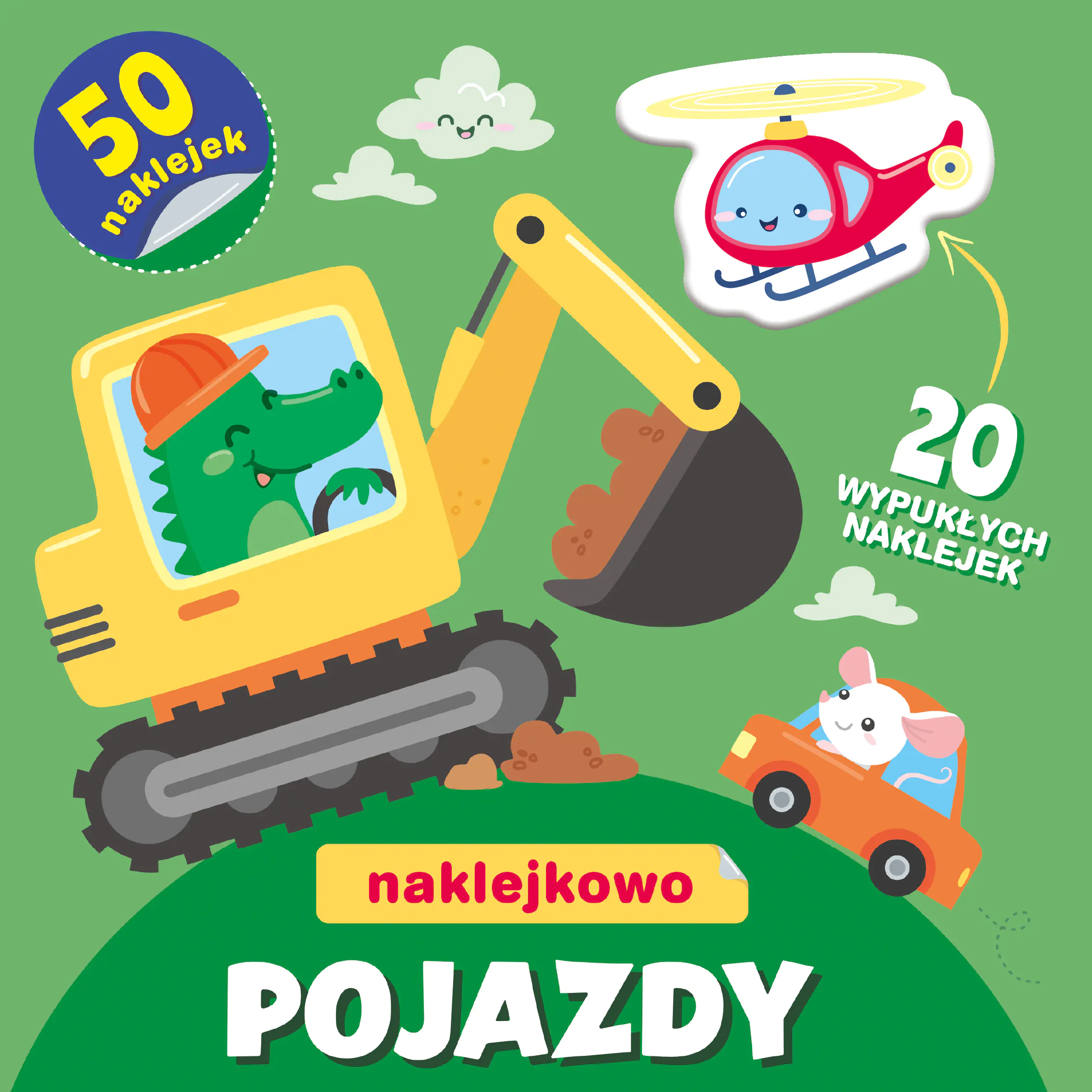 Książka - KSIAZECZKA EDUK 240X240 NAKLEJKOWO POJAZDY AWM