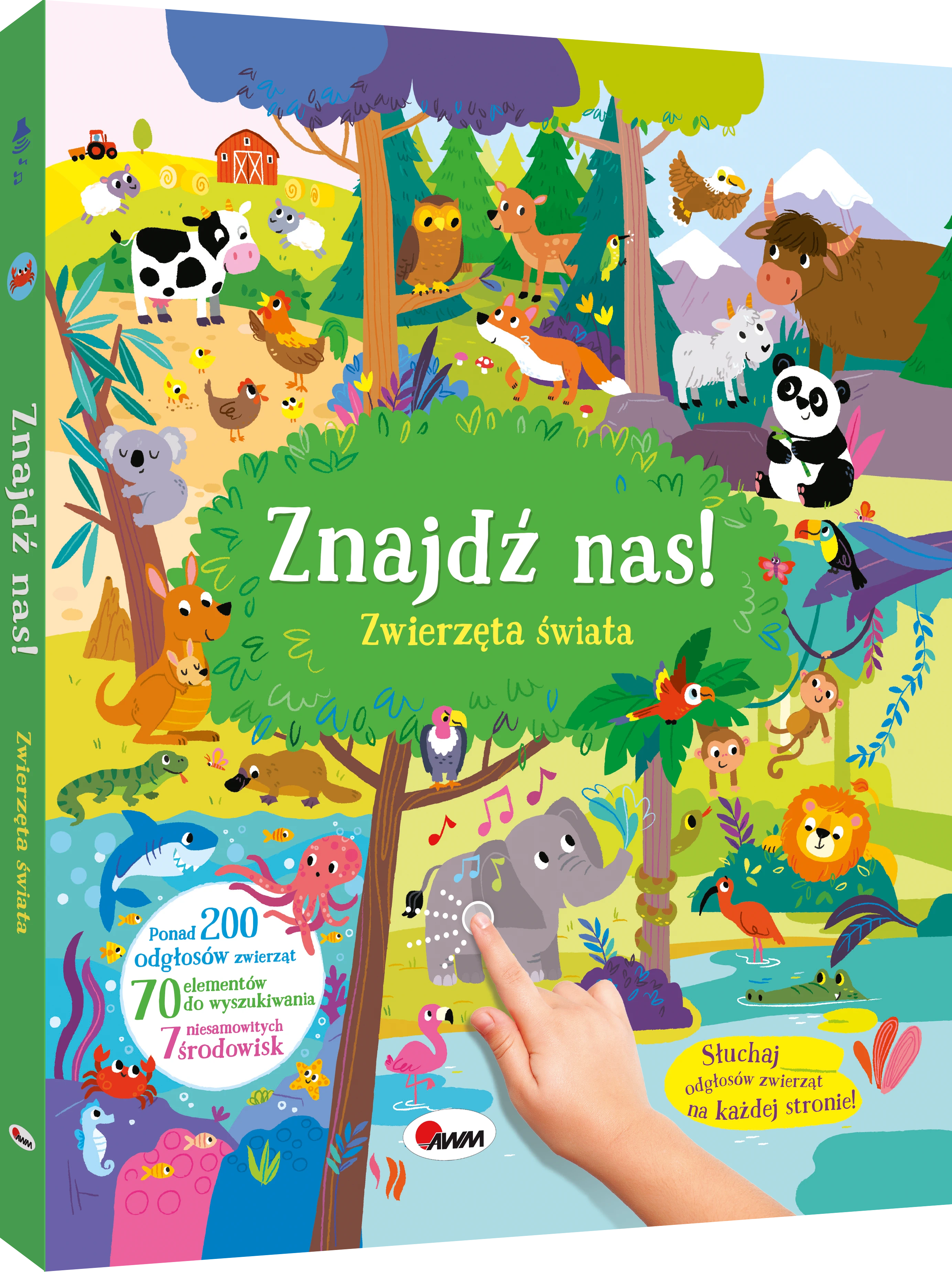 Książka - KSIAZECZKA EDUK 240X280 ZNAJDZ NAS ZWIERZETA DZW