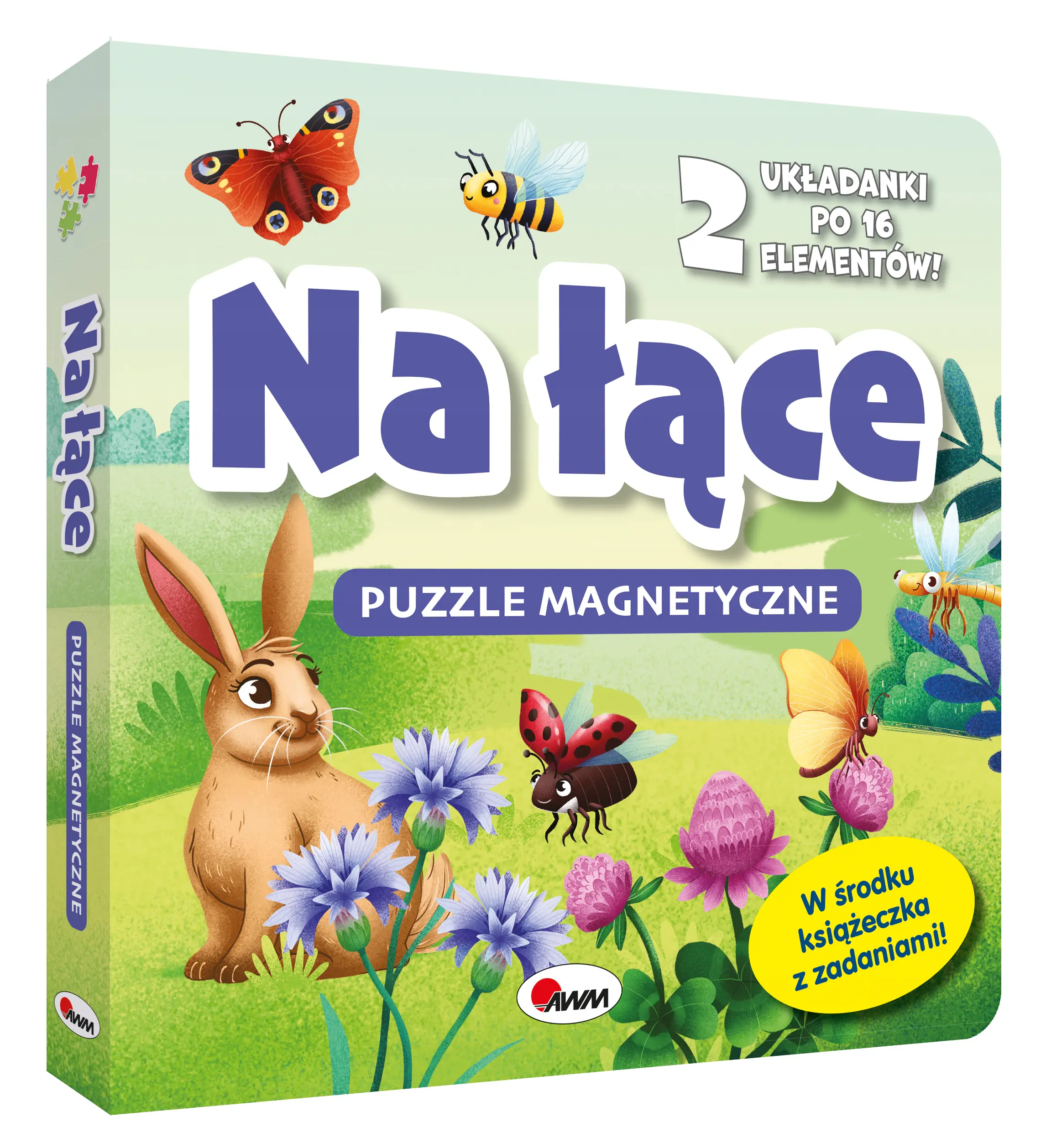 Książka - Na łące. Puzzle magnetyczne