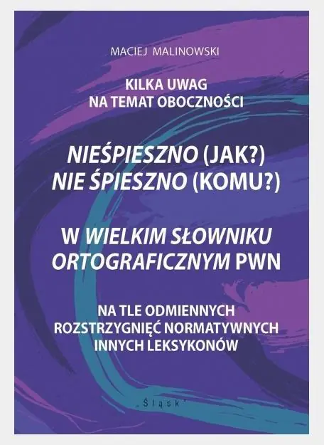 Książka - Nieśpieszno (jak?) Nie śpieszno (komu?)