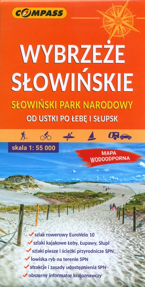 Książka - Mapa wodoodporna Wybrzeże Słowińskie 1:55 000