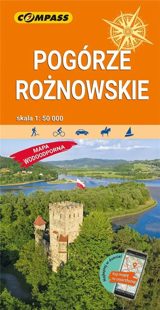 Książka - Mapa wodoodporna Pogórze Rożnowskie w skali 1:50 000