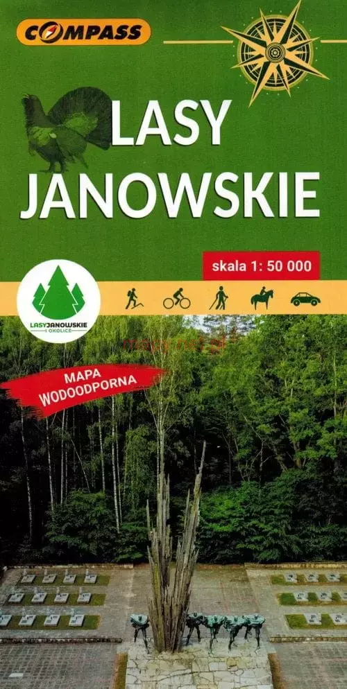 Książka - Mapa turystyczna Lasy Janowskie lam 1:50 000