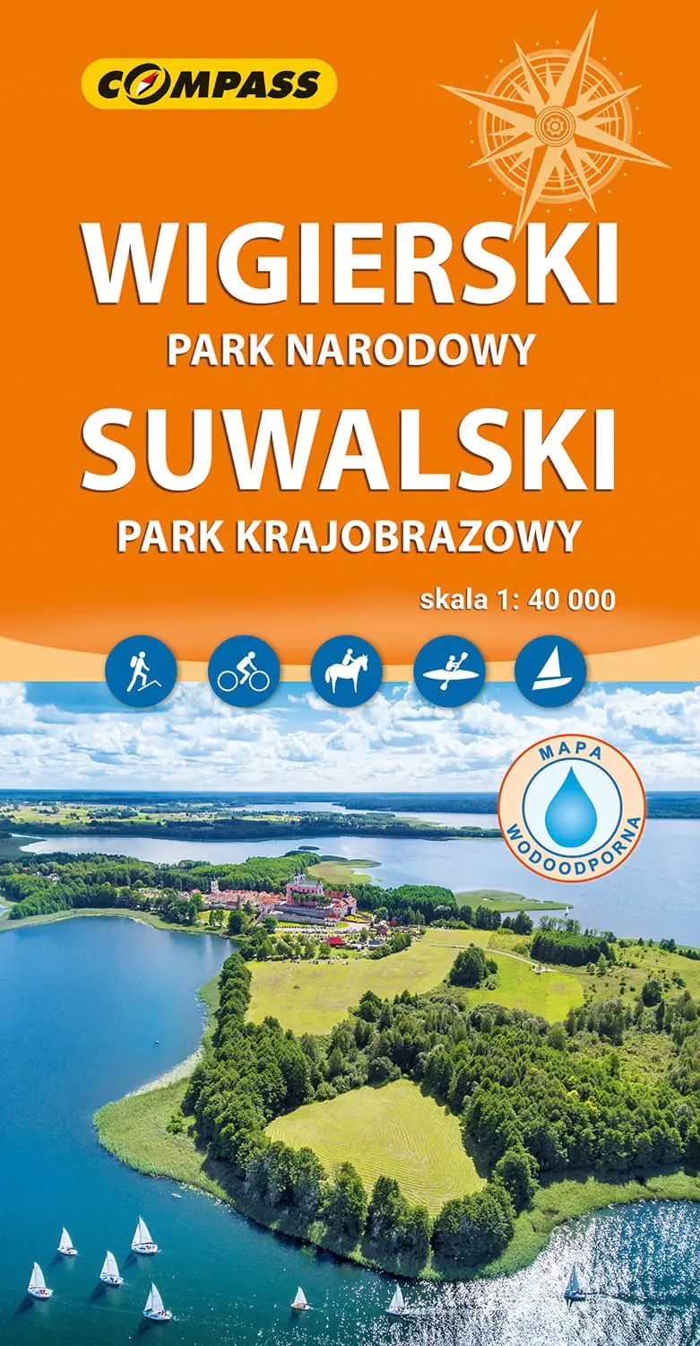 Książka - Wigierski Park Narodowy, Suwalski Park Krajobrazowy. Mapa laminowana 1:40 000