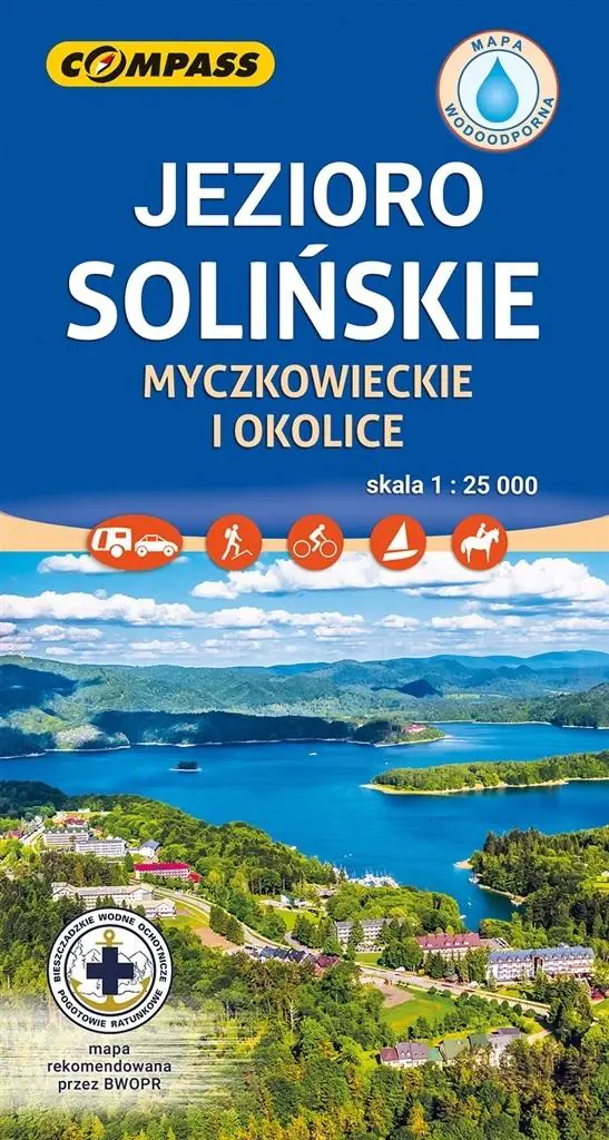Książka - Jezioro Solińskie, Myczkowieckie i okolice. Mapa turystyczna w skali 1:25 000 (wersja wodoodporna)