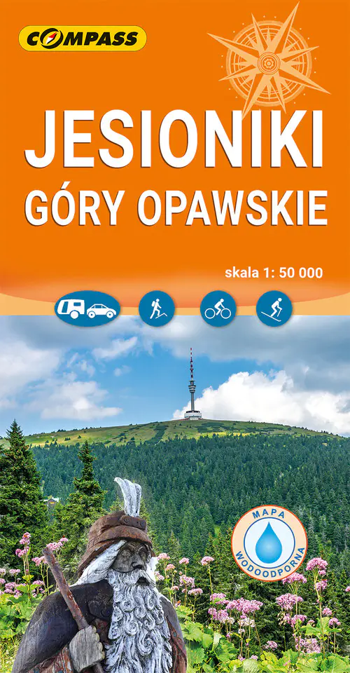 Książka - Jesioniki Góry Opawskie mapa laminowana skala 1 : 50 000