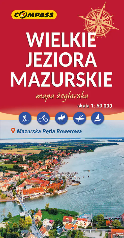 Książka - Wielkie Jeziora Mazurskie mapa żeglarska skala 1 : 50 000