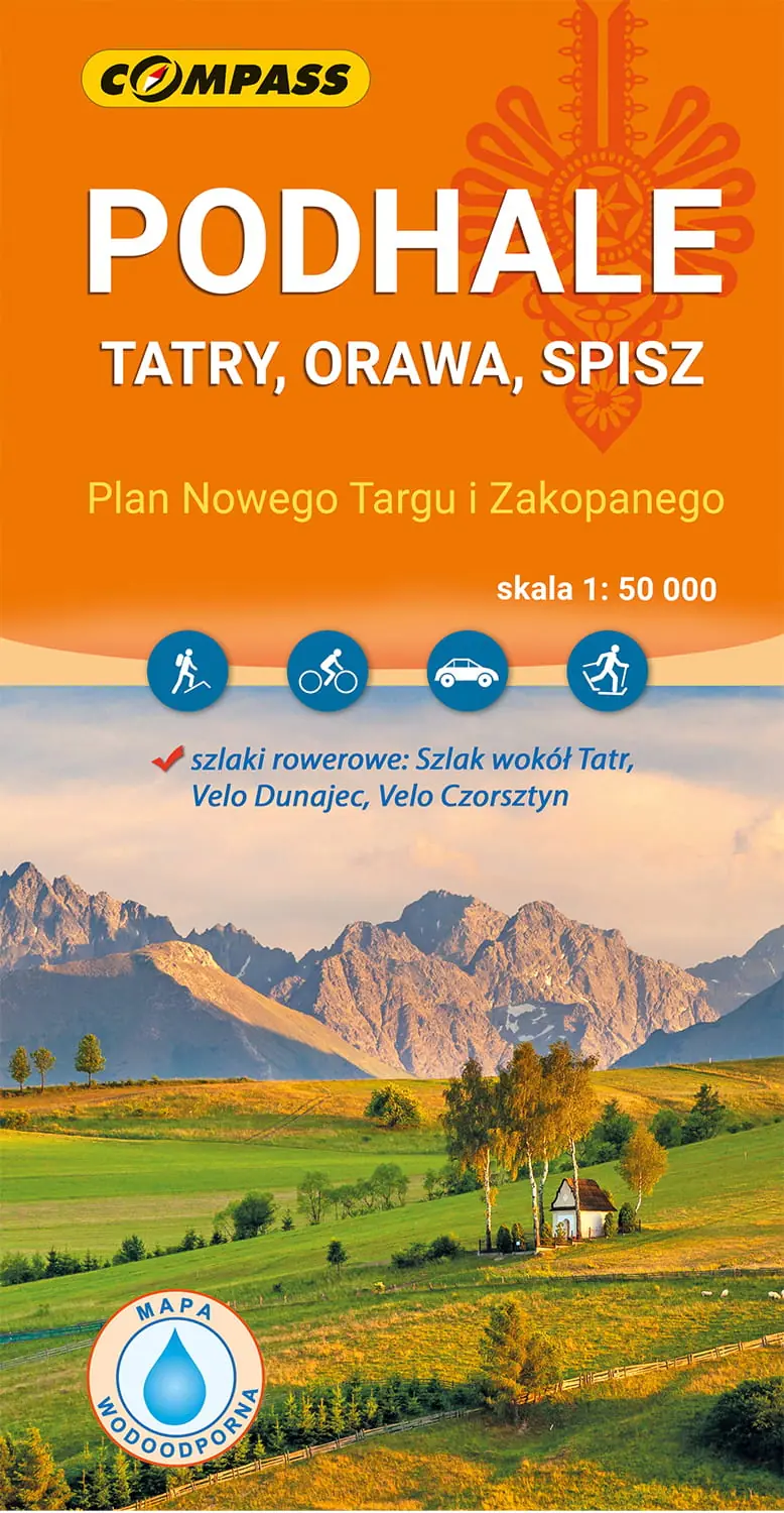 Książka - Mapa - Podhale, Tatry, Orawa, Spisz 1:50 000