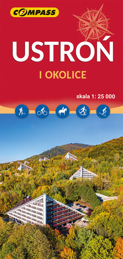 Książka - Ustroń i okolice, Brenna mapa skala 1 : 25 000