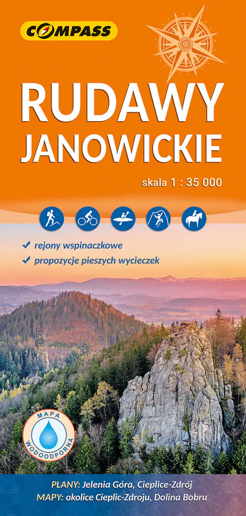 Książka - Rudawy Janowickie mapa laminowana skala 1 : 25 000