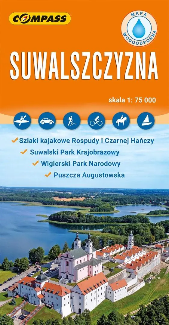 Książka - Suwalszczyzna. Mapa turystyczna w skali 1:75 000 (wersja wodoodporna)