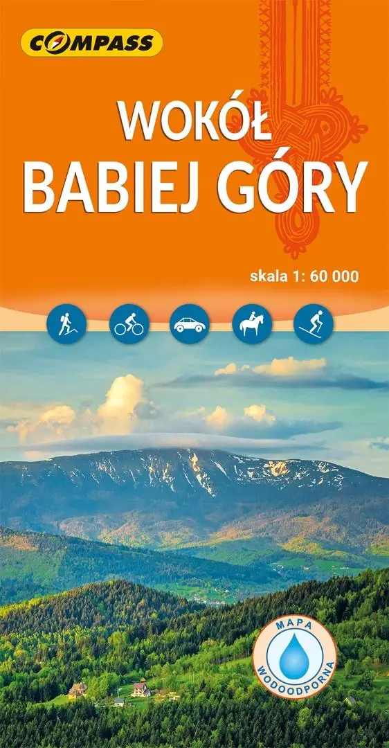 Książka - Mapa turystyczna - Wokół Babiej Góry laminowana