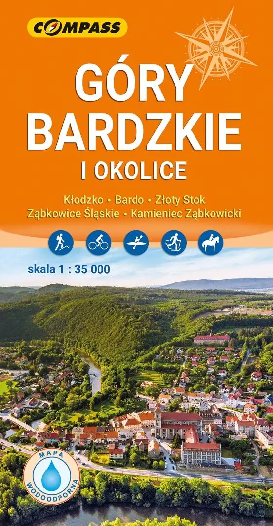 Książka - Mapa turystyczna - Góry Bardzkie i okolice lamin.