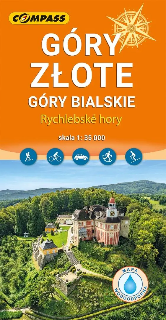 Książka - Mapa turystyczna - Góry Złote laminowana