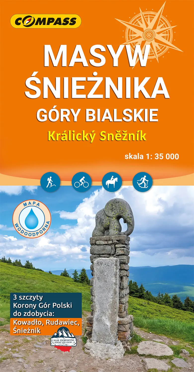 Książka - Mapa turystyczna - Masyw Śnieżnika laminowana