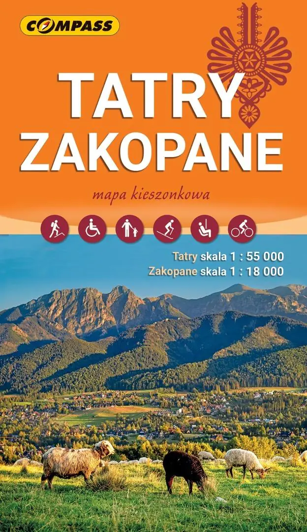 Książka - Tatry, Zakopane. Mapa kieszonkowa w skali 1:55 000 (wersja wodoodporna)