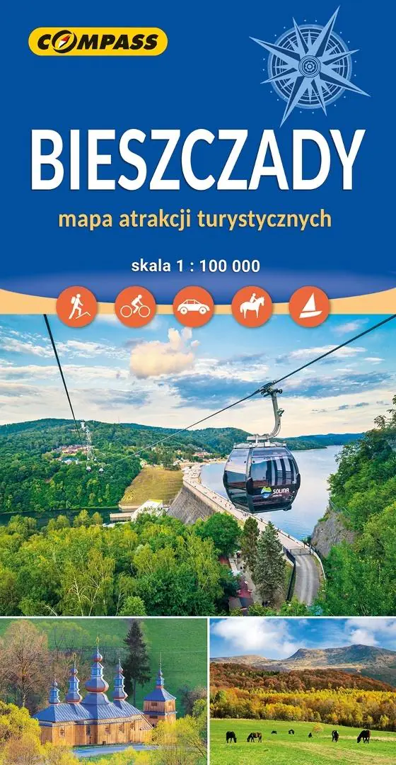 Książka - Bieszczady. Mapa atrakcji turystycznych w skali 1:100 000