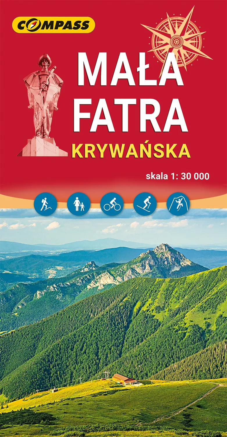 Książka - Mała Fatra Krywańska. Mapa turystyczna w skali 1: 30 000
