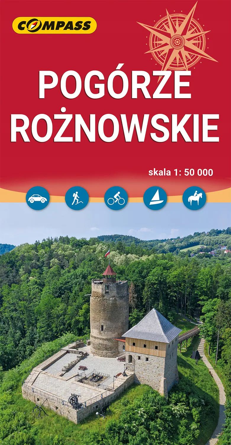 Książka - Pogórze Rożnowskie. Mapa turystyczna w skali 1: 50 000