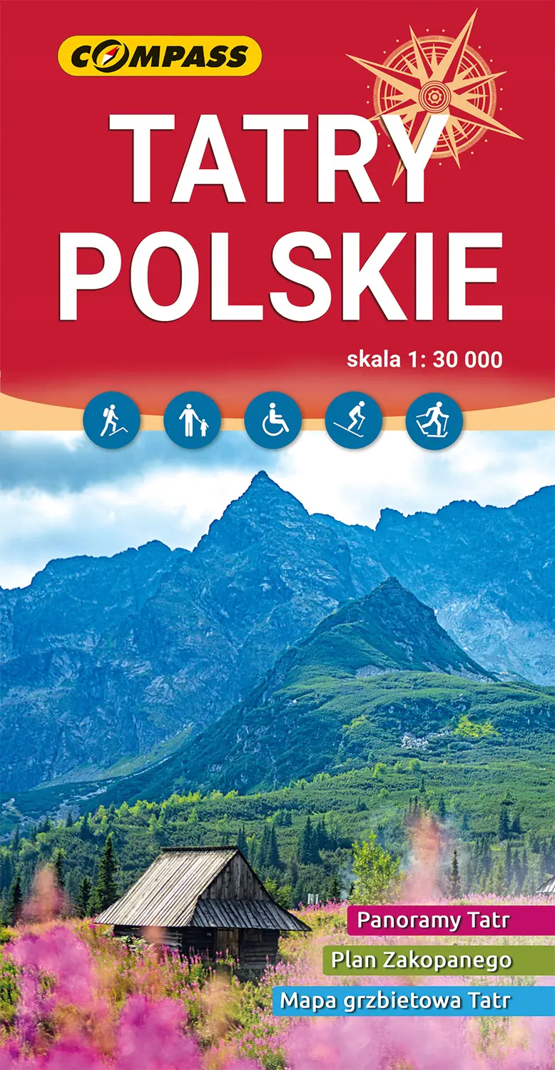 Książka - Tatry Polskie. Mapa turystyczna w skali 1: 30 000