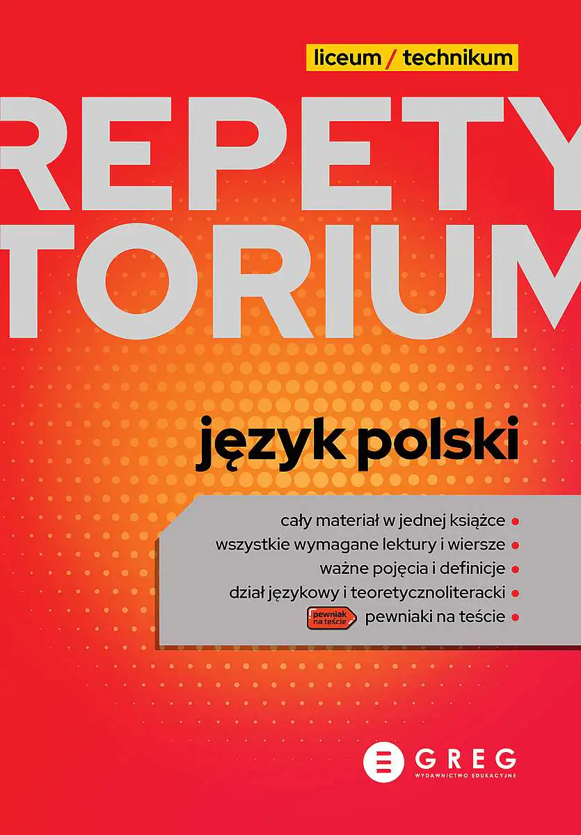 Książka - Język polski. Repetytorium. Liceum i technikum