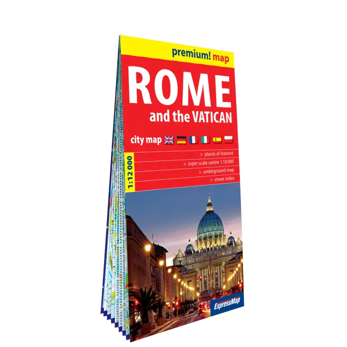 Książka - Rzym i Watykan (Rome and the Vatican). Plan miasta 1:12 000