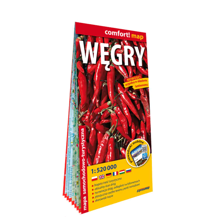 Książka - Węgry. Mapa samochodowo-turystyczna 1:520 000
