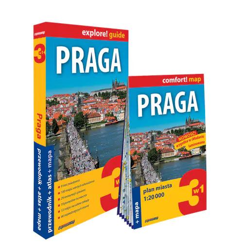 Książka - Praga 3w1. Przewodnik + atlas + mapa