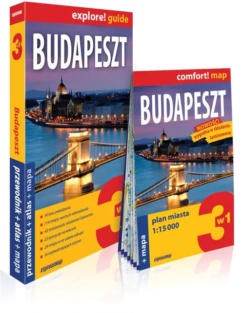 Książka - Budapeszt 3w1: Przewodnik + atlas + mapa