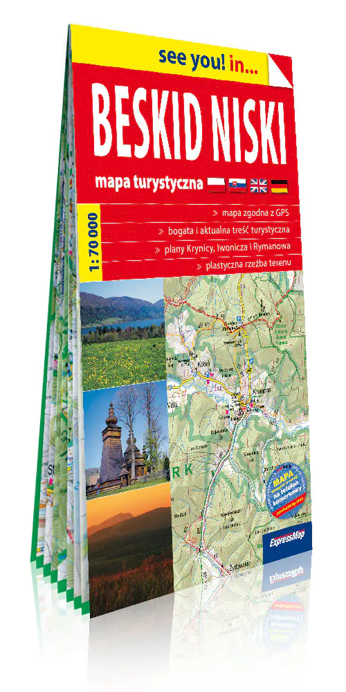 Książka - Beskid Niski. Mapa turystyczna 1:70 000