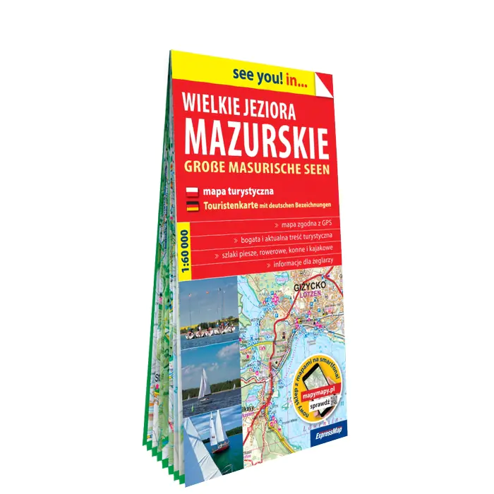 Książka - Wielkie Jeziora Mazurskie. Mapa turystyczna 1:60 000
