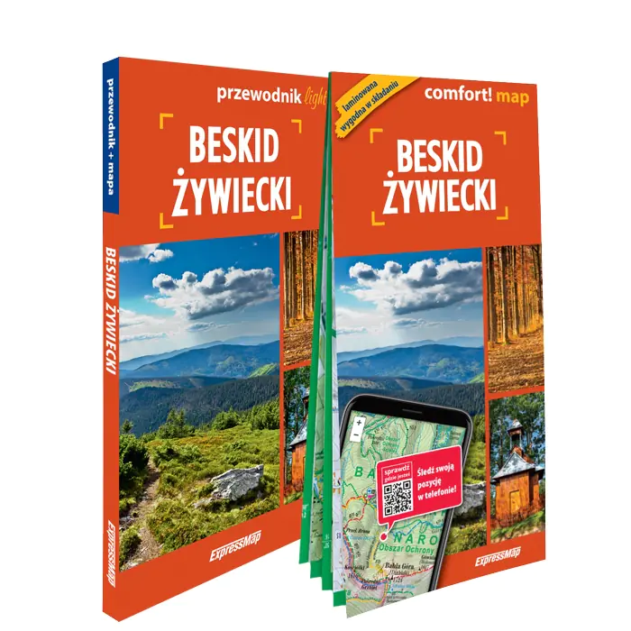 Książka - Beskid Żywiecki 2w1. Przewodnik i mapa