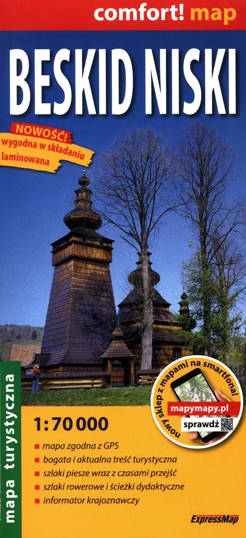 Książka - Beskid Niski. Mapa turystyczna 1:70 000