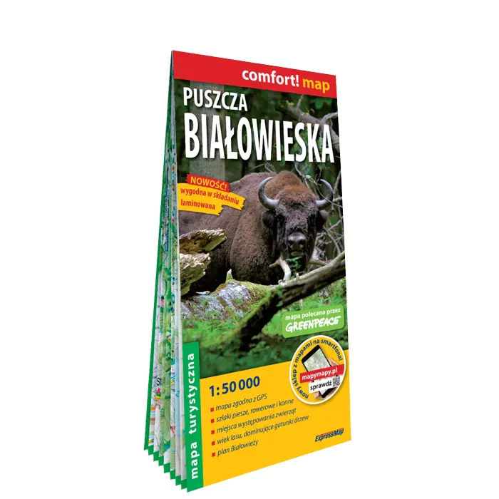 Książka - Puszcza Białowieska. Mapa turystyczna 1:50 000