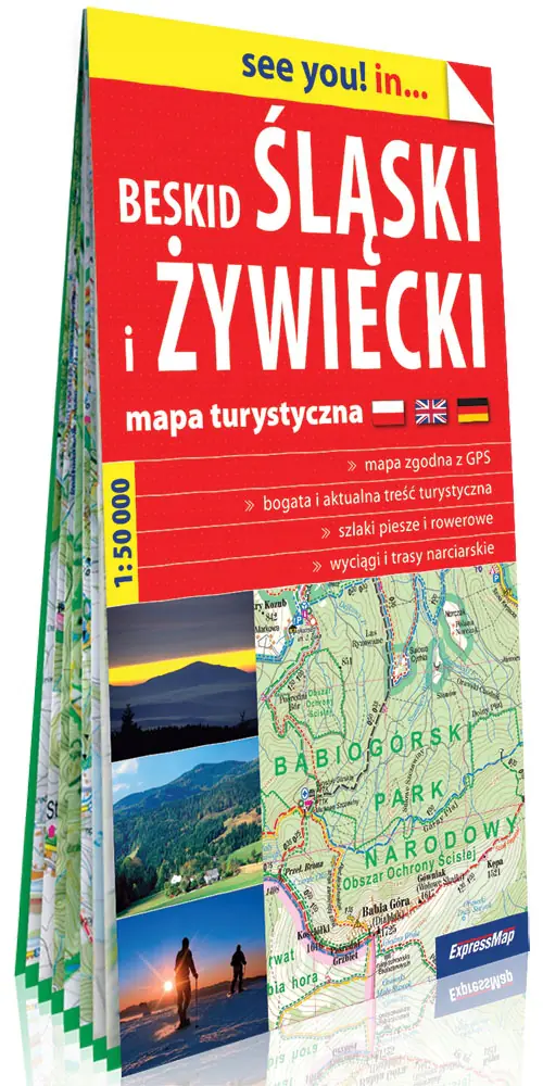 Książka - Beskid Śląski i Żywiecki. Mapa turystyczna 1:50 000