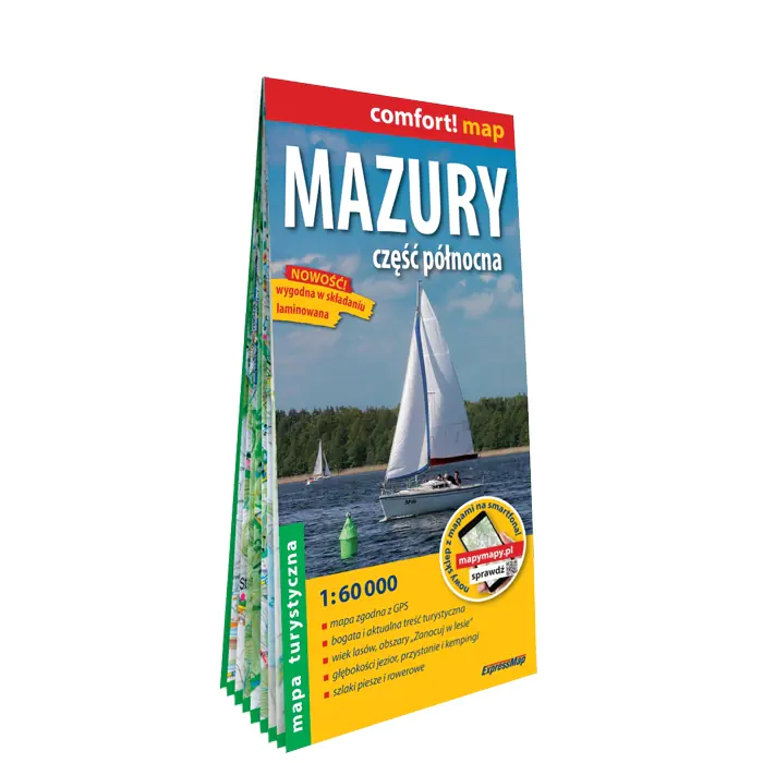 Książka - Mazury. Część północna. Mapa turystyczna 1:60 000