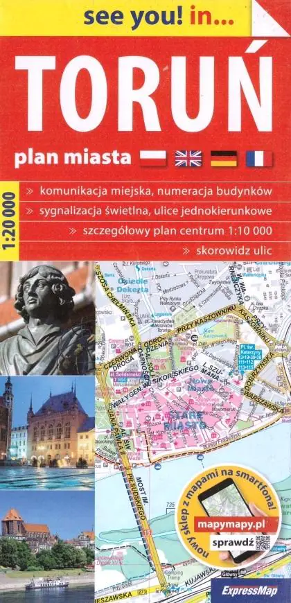 Książka - Toruń papierowy. Plan miasta 1:20 000