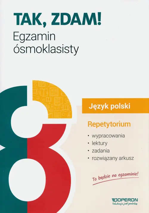 Książka - Egzamin ósmoklasisty 2022. Język polski. Repetytorium, wypracowania, lektury, zadania, arkusze