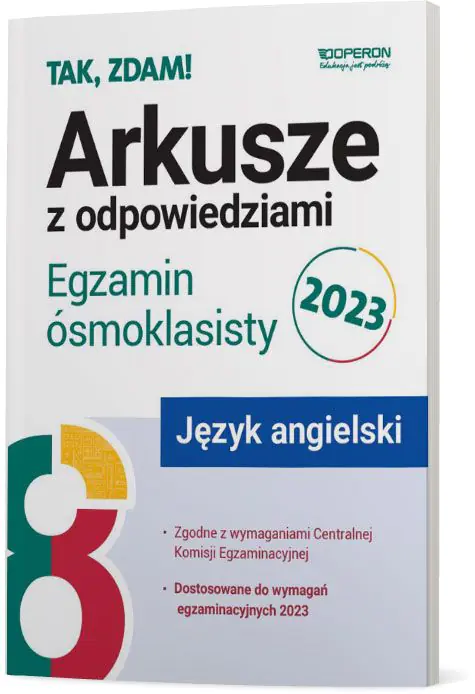 Książka - Język angielski. Arkusze. Egzamin ósmoklasisty 2023
