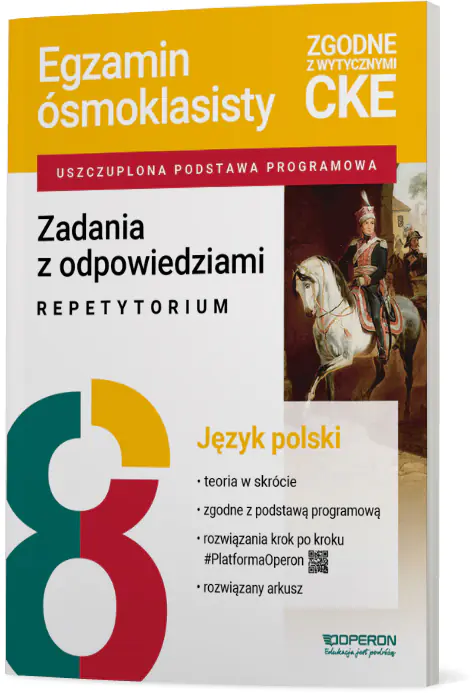 Książka - Egzamin ósmoklasisty. Język polski. Zadania z odpowiedziami. Repetytorium