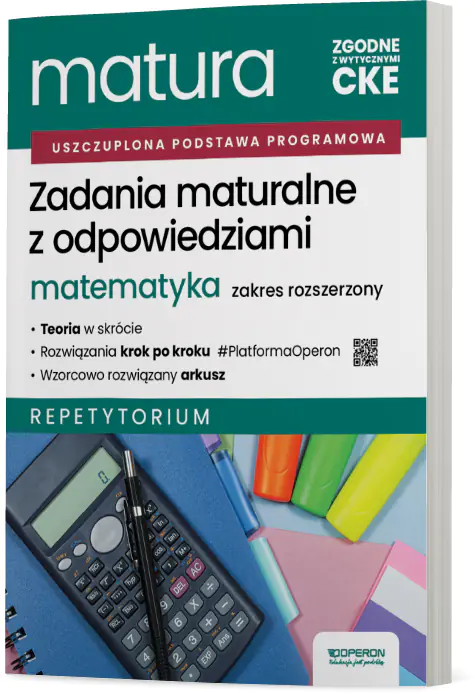 Książka - Matura 2026. Matematyka. Zadania maturalne z odpowiedziami. Repetytorium. Zakres rozszerzony
