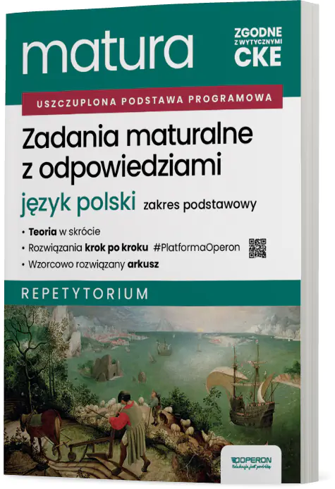 Książka - Matura 2026. Język polski. Zadania maturalne z odpowiedziami. Repetytorium. Zakres podstawowy