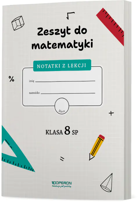Książka - Zeszyt do matematyki Klasa 8 SP Notatki z lekcji