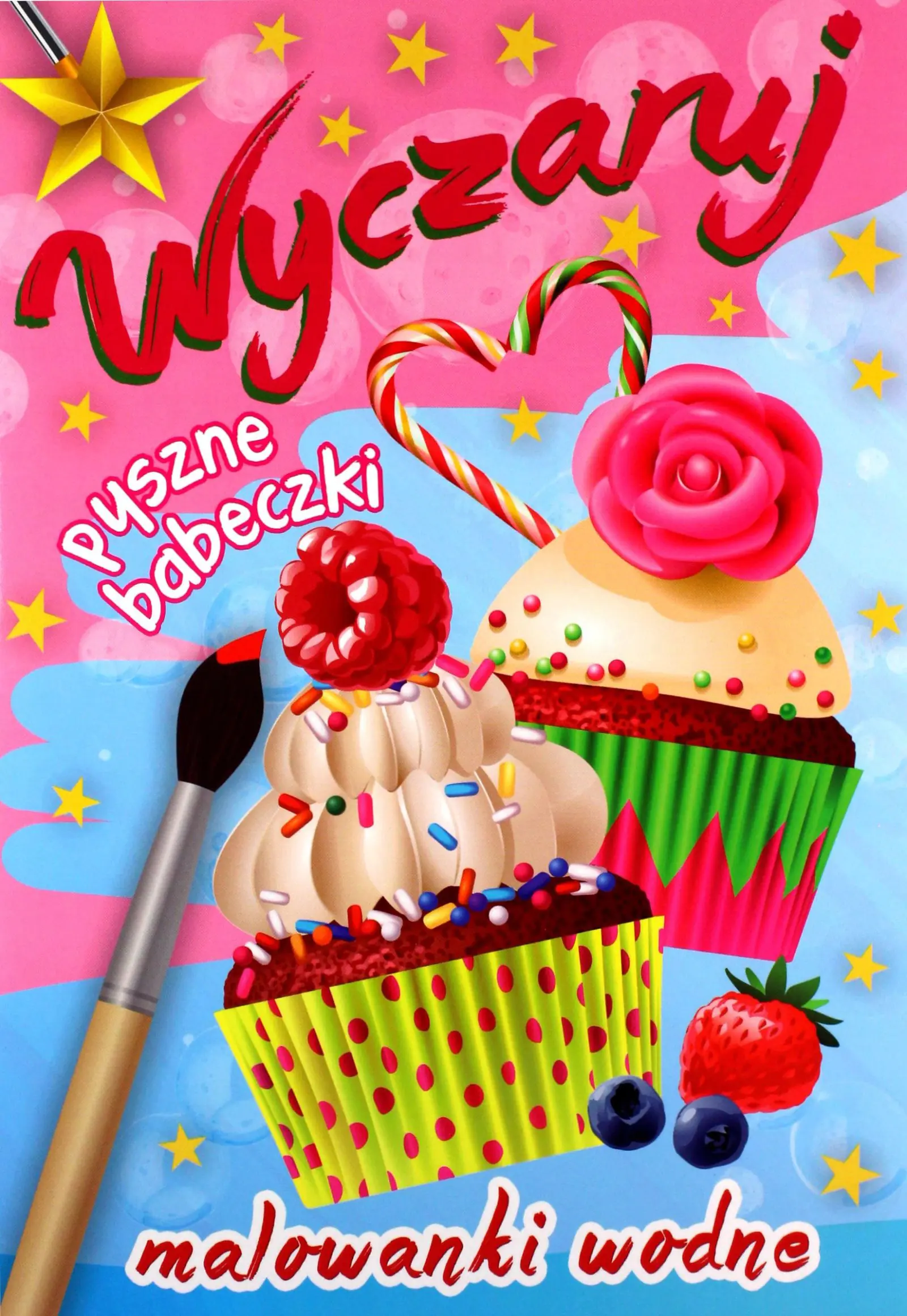 Książka - Skrzat, Malowanka wodna A4, Wyczaruj pyszne babeczki, 070033