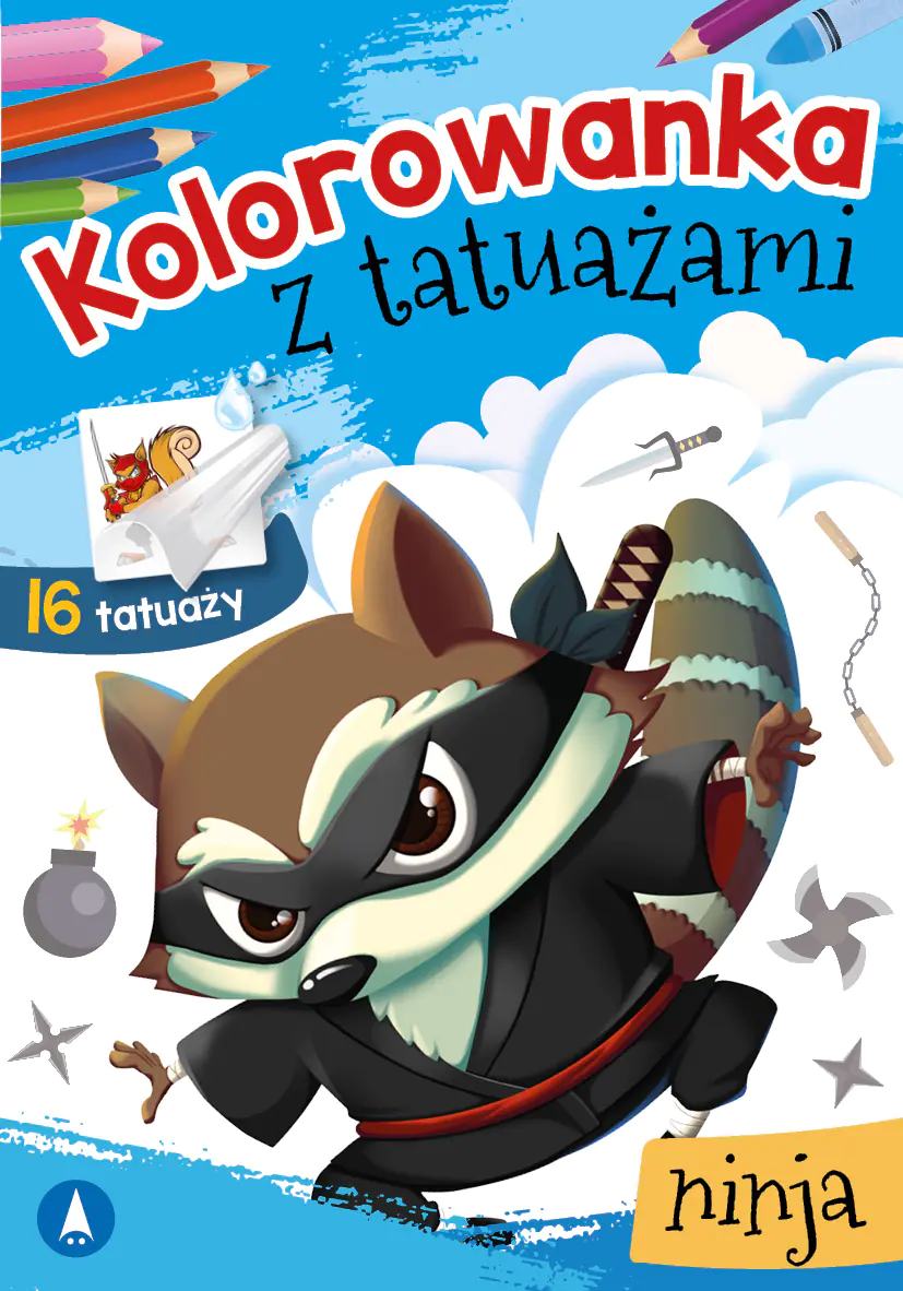 Książka - Skrzat Kolorowanka Z Tatuażami - Ninja
