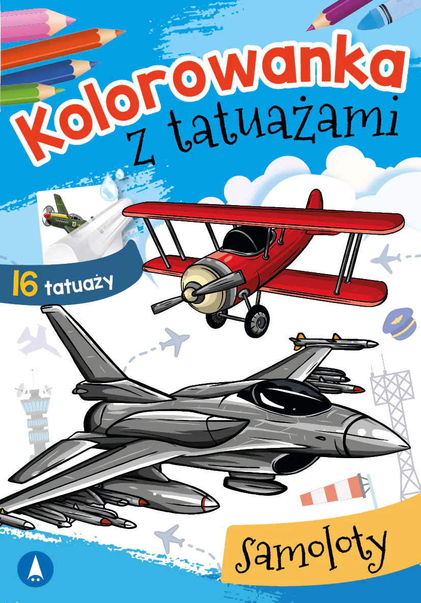 Książka - Kolorowanka Z Tatuażami - Samoloty