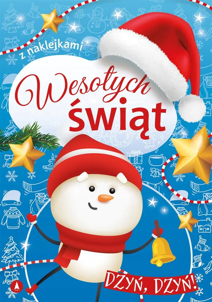 Książka - Książeczka A4 Wesołych świąt. Dzyń, dzyń   NAKLEJKI SKRZAT 073683