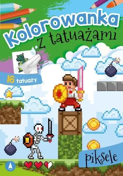 Książka - Piksele Kolorowanka Z Tatuażami Dla Fana Minecraft