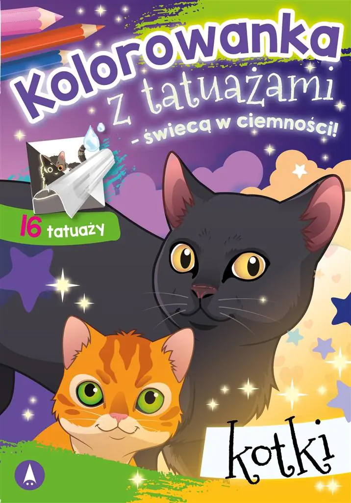Książka - Kotki. Kolorowanka z tatuażami